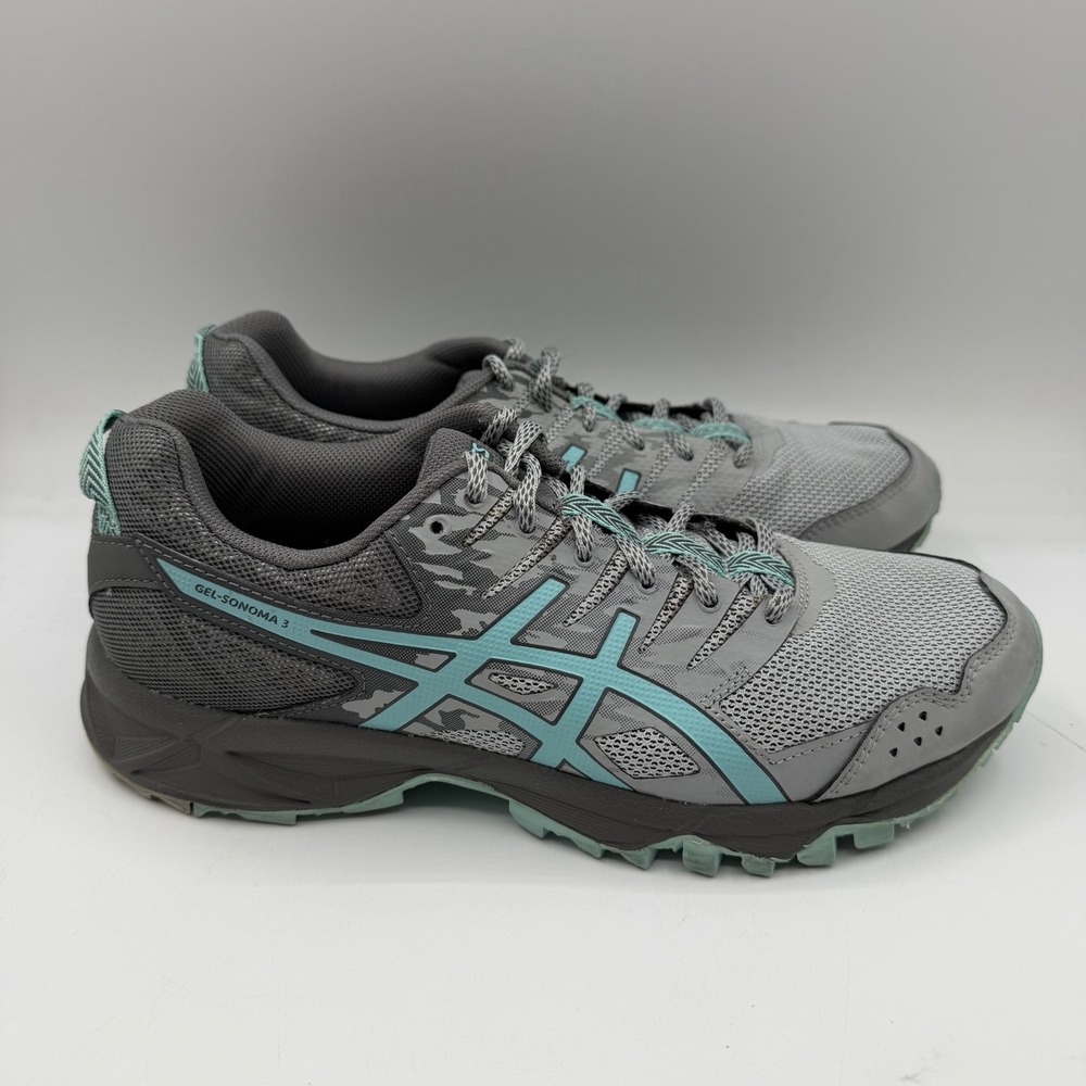 Asics Gel Sonoma 3 Running Shoes Women's Size 8.5‎ D Grey Blue Sneakers T776N